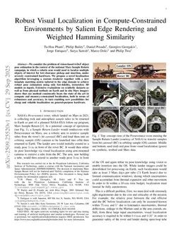 Robust Visual Localization in Compute-Constrained Environments by Salient Edge Rendering and Weighted Hamming Similarity
