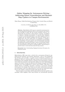 Online Mapping for Autonomous Driving: Addressing Sensor Generalization and Dynamic Map Updates in Campus Environments