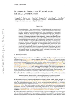 Learning to Interact in World Latent for Team Coordination