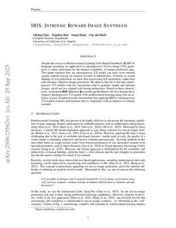 IRIS: Intrinsic Reward Image Synthesis