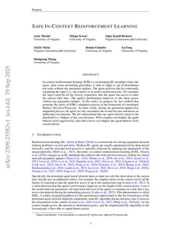 Safe In-Context Reinforcement Learning