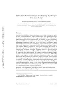MetaChest: Generalized few-shot learning of pathologies from chest X-rays
