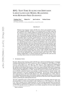 RFG: Test-Time Scaling for Diffusion Large Language Model Reasoning with Reward-Free Guidance