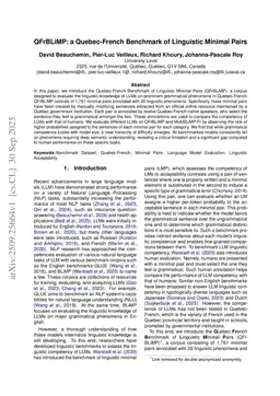 QFrBLiMP: a Quebec-French Benchmark of Linguistic Minimal Pairs