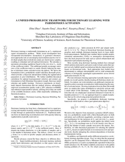 A Unified Probabilistic Framework for Dictionary Learning with Parsimonious Activation