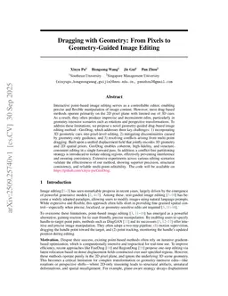 Dragging with Geometry: From Pixels to Geometry-Guided Image Editing