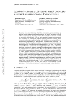 Autonomy-Aware Clustering: When Local Decisions Supersede Global Prescriptions