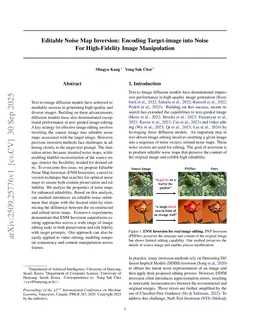 Editable Noise Map Inversion: Encoding Target-image into Noise For High-Fidelity Image Manipulation