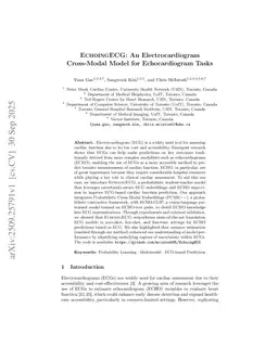EchoingECG: An Electrocardiogram Cross-Modal Model for Echocardiogram Tasks