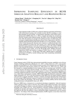 Improving Sampling Efficiency in RLVR through Adaptive Rollout and Response Reuse