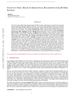 Chain-in-Tree: Back to Sequential Reasoning in LLM Tree Search