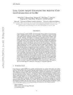 Lita: Light Agent Uncovers the Agentic Coding Capabilities of LLMs