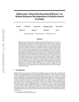RoRecomp: Enhancing Reasoning Efficiency via Rollout Response Recomposition in Reinforcement Learning