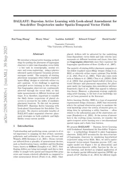 BALLAST: Bayesian Active Learning with Look-ahead Amendment for Sea-drifter Trajectories under Spatio-Temporal Vector Fields