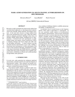 MARS: Audio Generation via Multi-Channel Autoregression on Spectrograms