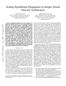 Scaling Equilibrium Propagation to Deeper Neural Network Architectures