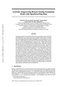 GeoLink: Empowering Remote Sensing Foundation Model with OpenStreetMap Data