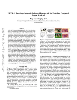 SETR: A Two-Stage Semantic-Enhanced Framework for Zero-Shot Composed Image Retrieval