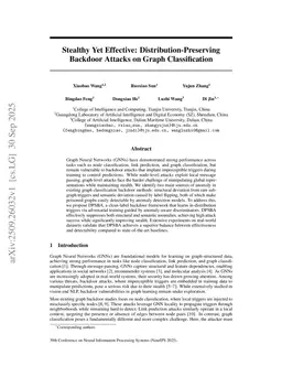 Stealthy Yet Effective: Distribution-Preserving Backdoor Attacks on Graph Classification