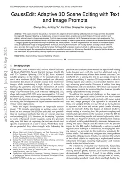 GaussEdit: Adaptive 3D Scene Editing with Text and Image Prompts