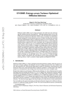 EVODiff: Entropy-aware Variance Optimized Diffusion Inference
