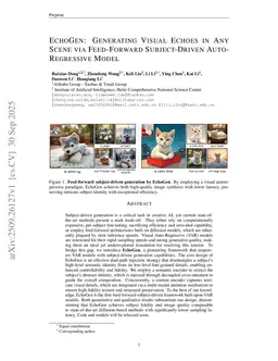 EchoGen: Generating Visual Echoes in Any Scene via Feed-Forward Subject-Driven Auto-Regressive Model