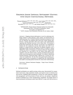Neighbor-aware informal settlement mapping with graph convolutional networks
