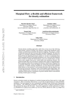 Marginal Flow: a flexible and efficient framework for density estimation