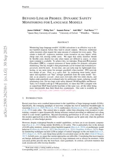 Beyond Linear Probes: Dynamic Safety Monitoring for Language Models