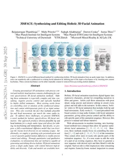 3DiFACE: Synthesizing and Editing Holistic 3D Facial Animation