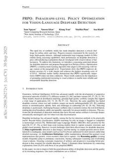 PRPO: Paragraph-level Policy Optimization for Vision-Language Deepfake Detection