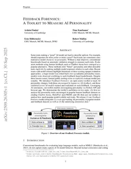 Feedback Forensics: A Toolkit to Measure AI Personality