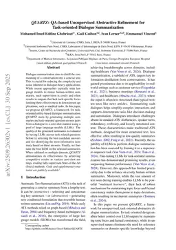 QUARTZ : QA-based Unsupervised Abstractive Refinement for Task-oriented Dialogue Summarization