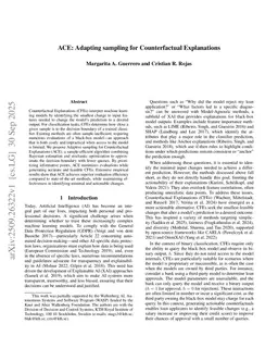 ACE: Adapting sampling for Counterfactual Explanations
