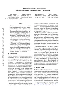 An Annotation Scheme for Factuality and its Application to Parliamentary Proceedings