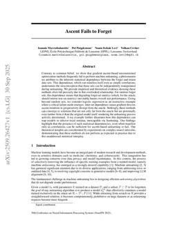 Ascent Fails to Forget