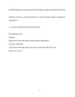 Text-Based Approaches to Item Alignment to Content Standards in Large-Scale Reading & Writing Tests