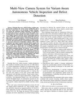 Multi-View Camera System for Variant-Aware Autonomous Vehicle Inspection and Defect Detection