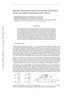 DiVeQ: Differentiable Vector Quantization Using the Reparameterization Trick