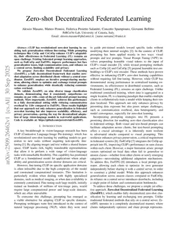 Zero-Shot Decentralized Federated Learning