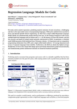Regression Language Models for Code