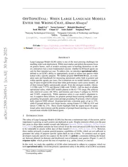 OffTopicEval: When Large Language Models Enter the Wrong Chat, Almost Always!