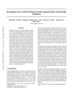Revealing the Power of Post-Training for Small Language Models via Knowledge Distillation