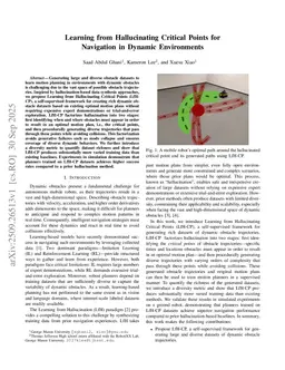 Learning from Hallucinating Critical Points for Navigation in Dynamic Environments