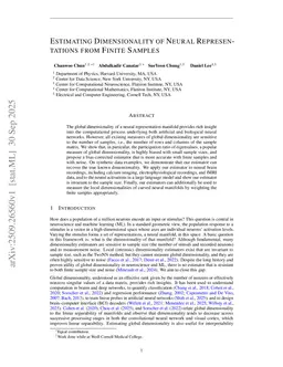 Estimating Dimensionality of Neural Representations from Finite Samples