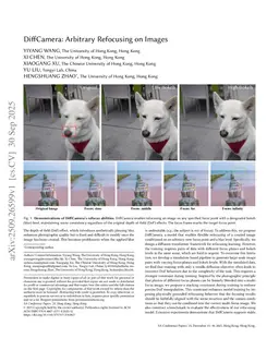 DiffCamera: Arbitrary Refocusing on Images