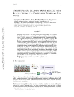 TimeRewarder: Learning Dense Reward from Passive Videos via Frame-wise Temporal Distance