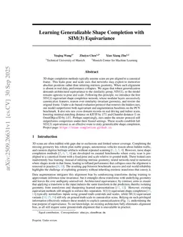 Learning Generalizable Shape Completion with SIM(3) Equivariance