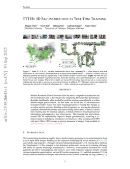 TTT3R: 3D Reconstruction as Test-Time Training