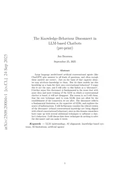 The Knowledge-Behaviour Disconnect in LLM-based Chatbots